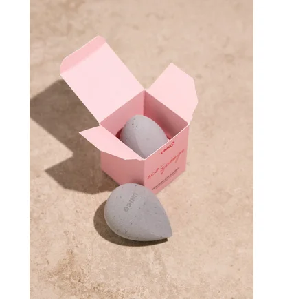 Еко-спонж для макіяжу Unico Eco Sponge Soft, з кокосовою пудрою, сірий