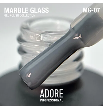Гель-лак для вітражного покриття нігтів Adore Professional Marble Glass MG-07 Kaolin, 8 мл