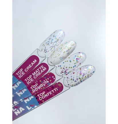 Топ для гель-лака без липкого слоя Luna Moon Confetti, 13 мл
