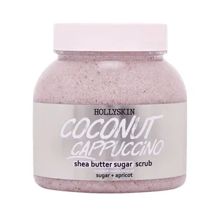 Цукровий скраб для тіла HollySkin Coconut Cappuccino з маслом ши та перлітом, 300 мл