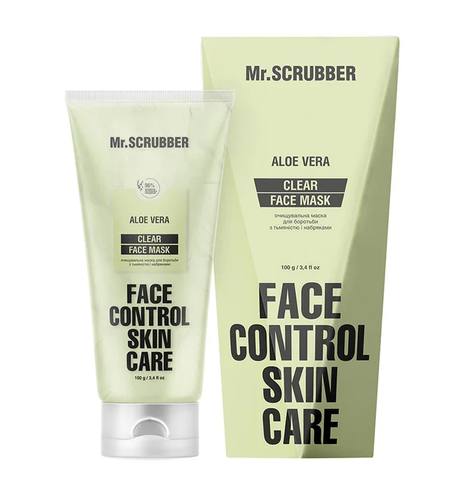 Очищувальна маска для обличчя проти тьмяності та набряків Mr.Scrubber Clear Face Control, 100 г