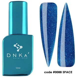 Камуфлююча база для нігтів з шиммером DNKa' Cover Rubber Base French #0088 Space, 12 мл