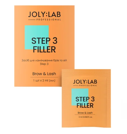 Засіб для ламінування брів та вій JolyLab, Step 3, 2 мл