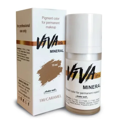 Pigment do makijażu permanentnego brwi Viva Mineral 1/M, Caramel, 15 ml