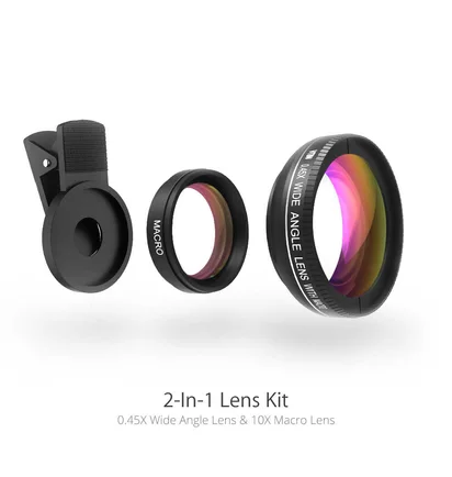 Лінза для телефону 2-в-1 Phone Lens 0.45× ширококутна + макро
