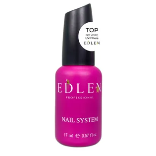Топ для нігтів без липкого шару Edlen No Wipe, UV-Filters, 17 мл