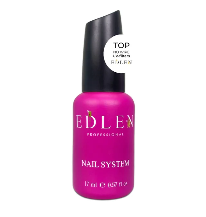 Топ для нігтів без липкого шару Edlen No Wipe, UV-Filters, 17 мл