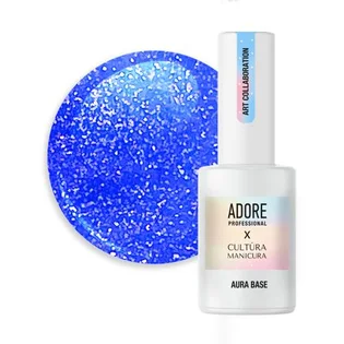 База-хамелеон з шиммером для нігтів Adore Professional Aura Base №09, синя індиго, 8 мл