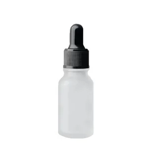 Glass Bottle, matte, with black dropper, 15 ml
