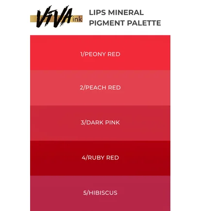 Lip Tattoo Pigment Viva Mineral 2/M, Peach Red, 6 ml