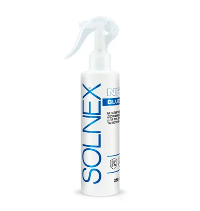 Безспиртовий засіб для дезінфекції зі спреєм Solnex, Blue Line Long, 250 мл
