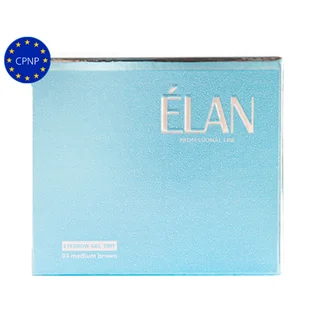 Zestaw farby w żelu do brwi i rzęs ELAN, Medium Brown #03, 2×5 g