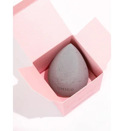 Еко-спонж для макіяжу Unico Eco Sponge Soft, з кокосовою пудрою, сірий