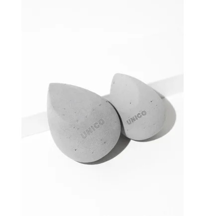 Еко-спонж для макіяжу Unico Eco Sponge Soft, з кокосовою пудрою, сірий