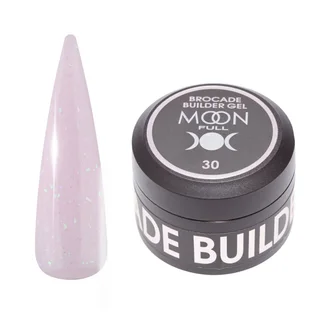 Nail Extension Gel Moon Full Brocade Builder, with foil #30, 30 ml