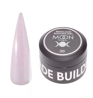 Nail Extension Gel Moon Full Brocade Builder, with foil #30, 30 ml