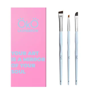 Набір пензликів OKO Lash&Brow Your Art is a Mirror of Your Soul