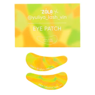 Силіконові патчі ZOLA x Yuliya Lash Vin, зелено-помаранчеві, 1 пара