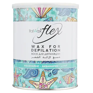 Теплый воск в банке Italwax Flex, Aquamarine, 800 г