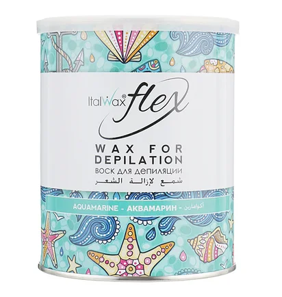 Теплий віск у банці Italwax Flex, Aquamarine, 800 г