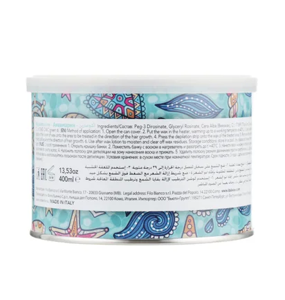 Теплий віск у банці Italwax Flex, Aquamarine (Аквамарин), 400 г