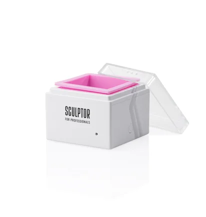 Воскоплав Sculptor Mini Wax Warmer, білий, з рожевою силіконовою чашею