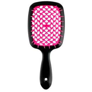 Гребінець для волосся Hollow Comb, малинова середина, чорна ручка