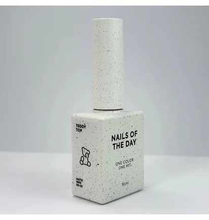 Матовий плюшевий топ з липким шаром без УФ-фільтрів Nails Of The Day Teddy Top Wipe, 10 мл