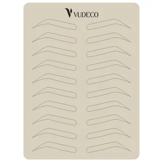 Тренувальний килимок Vudeco, з ескізом брів, сірий, 140×187 мм