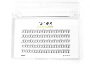 Накладні пучкові вії WoBs Crease Cross 10D, товщина 0.07, довжина 8 мм, 100 шт