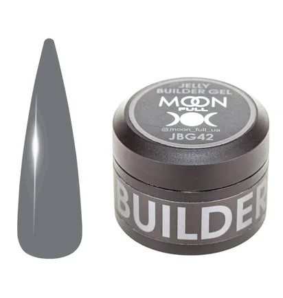 Żel-galaretka do przedłużania paznokci Moon Full Builder #42, szary, 30 ml