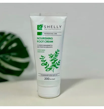 Nourishing Foot Cream Shelly, with macadamia oil and eucalyptus extract, 200 ml