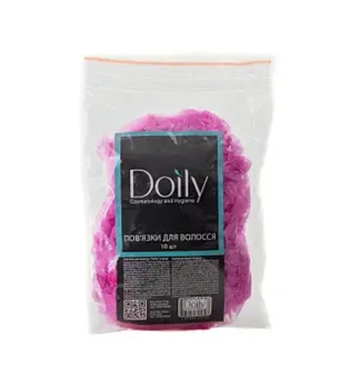 Пов'язка для волосся Doily, зі спанбонду, рожева, 10 шт