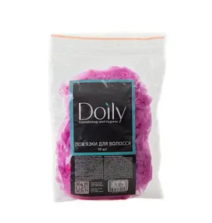 Пов'язка для волосся Doily, зі спанбонду, рожева, 10 шт