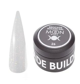 Nail Extension Gel Moon Full Brocade Builder with foil #26, 30 ml