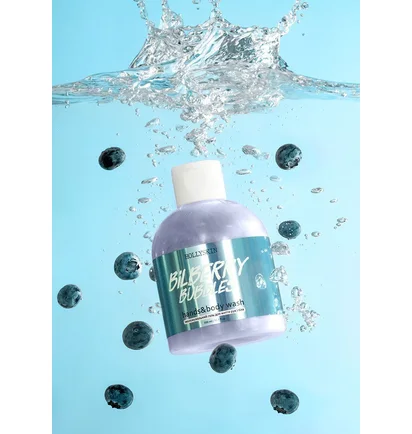 Зволожуючий гель для миття рук та тіла HollySkin Bilberry Bubbles, 300 мл