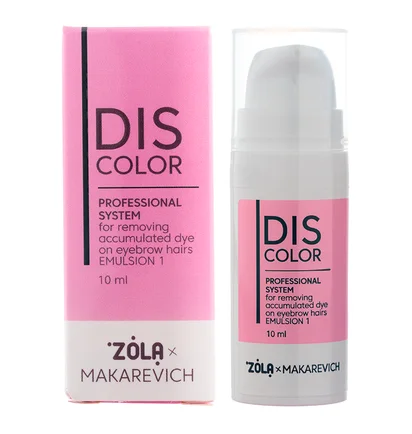Preparat do usuwania farby z włosków brwi ZOLA x Makarevich Emulsion 1, 10 ml