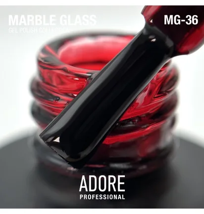 Гель-лак для вітражного покриття нігтів Adore Professional Marble Glass MG-36 Blood, 8 мл
