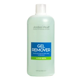 Засіб для зняття гель-лаку Jerden Proff Gel Remover, Aloe, 500 мл