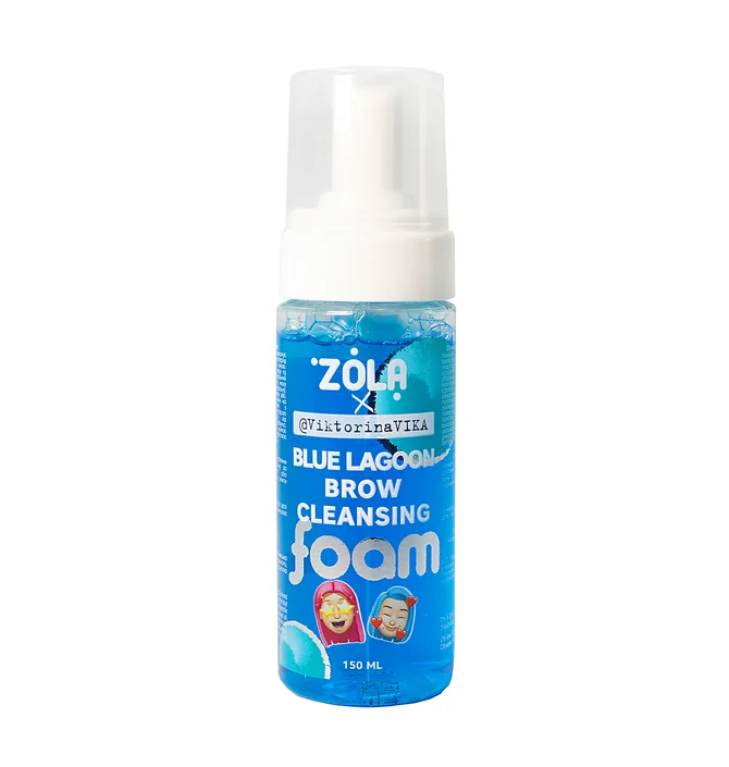 Очищувальна піна для брів ZOLA Blue Lagoon Brow Cleansing by Viktorina Vika, 150 мл