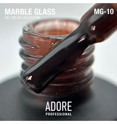 Гель-лак для вітражного покриття нігтів Adore Professional Marble Glass MG-10 Tiger Eye, 8 мл