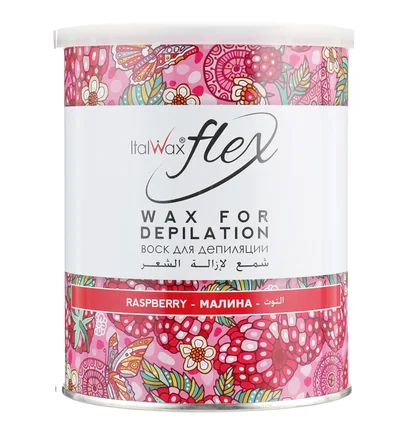 Теплий віск у банці Italwax Flex, Raspberry, 800 г