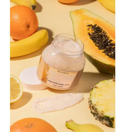 Цукровий скраб для тіла HollySkin Tropical Vibes з маслом ши та перлітом, 300 мл