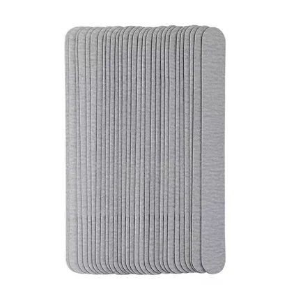 Adhesive Abrasive Nail File Refill, for rectangular base, 180×20 mm, 240 grit, grey, 50 pcs