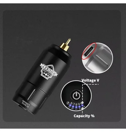 Zasilacz bezprzewodowy Rocket Batteries 1200 mAh, srebrny
