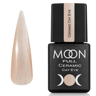 Гель-лак Moon Full Ceramic Cat Eye Gel #SC535, Шампанський шовк із шиммером, 8 мл