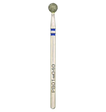 Diamond Nail Drill Bit Nisima, Ball P801m040, 4 mm, blue