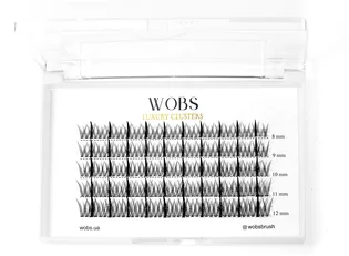 Накладні пучкові вії WoBs Fairy Lashes 20D, вигин C, товщина 0.07, довжина 8-12 мм, Mix, 200 шт