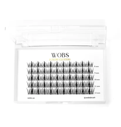 Накладні пучкові вії WoBs Fairy Lashes 20D, вигин C, товщина 0.07, довжина 8-12 мм, Mix, 200 шт