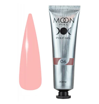 Полігель Moon Full для нарощування нігтів Poly Gel #06, 30 мл